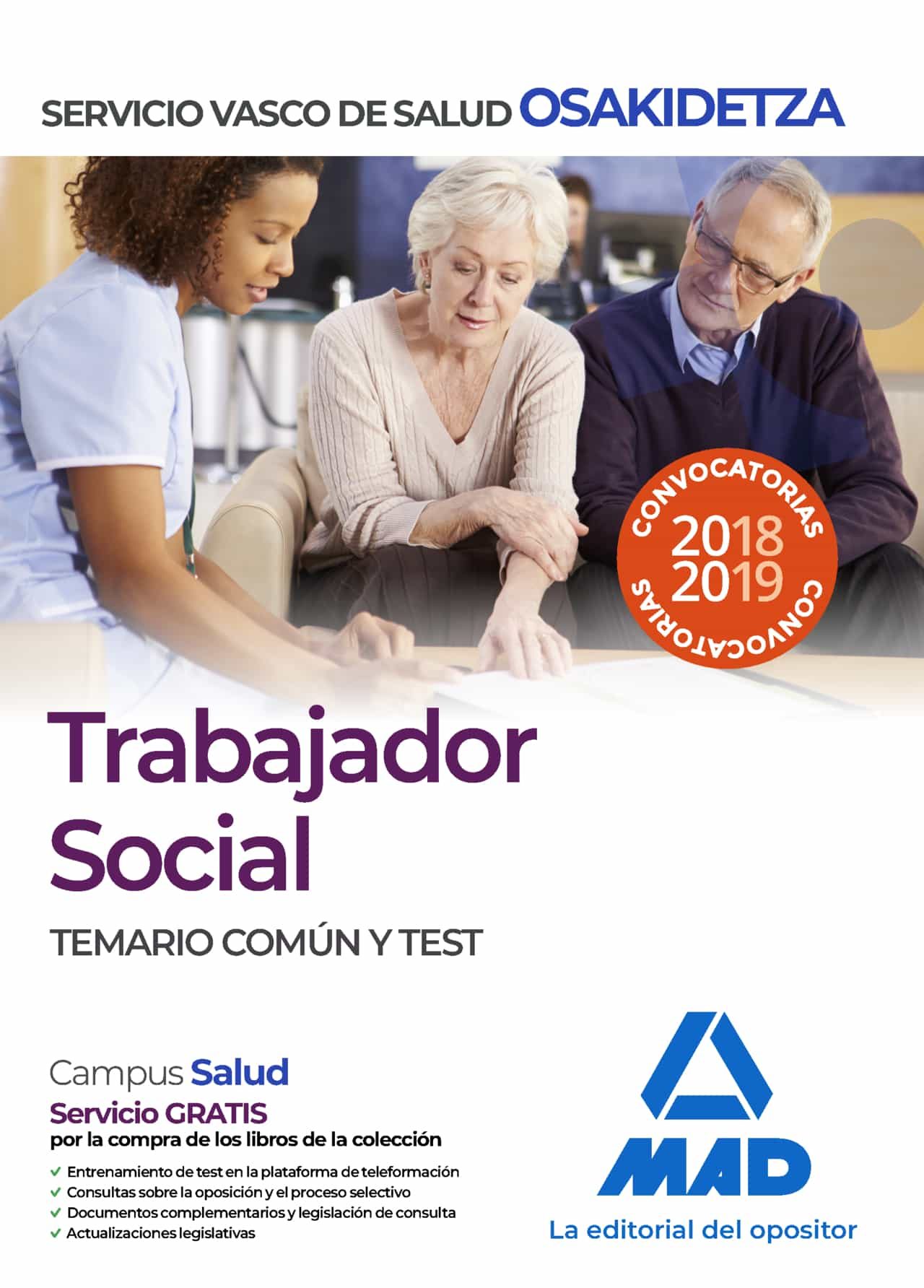 Trabajador Social De Osakidetza-servicio Vasco De Salud. Temario Común Y Test por Vv.aa.