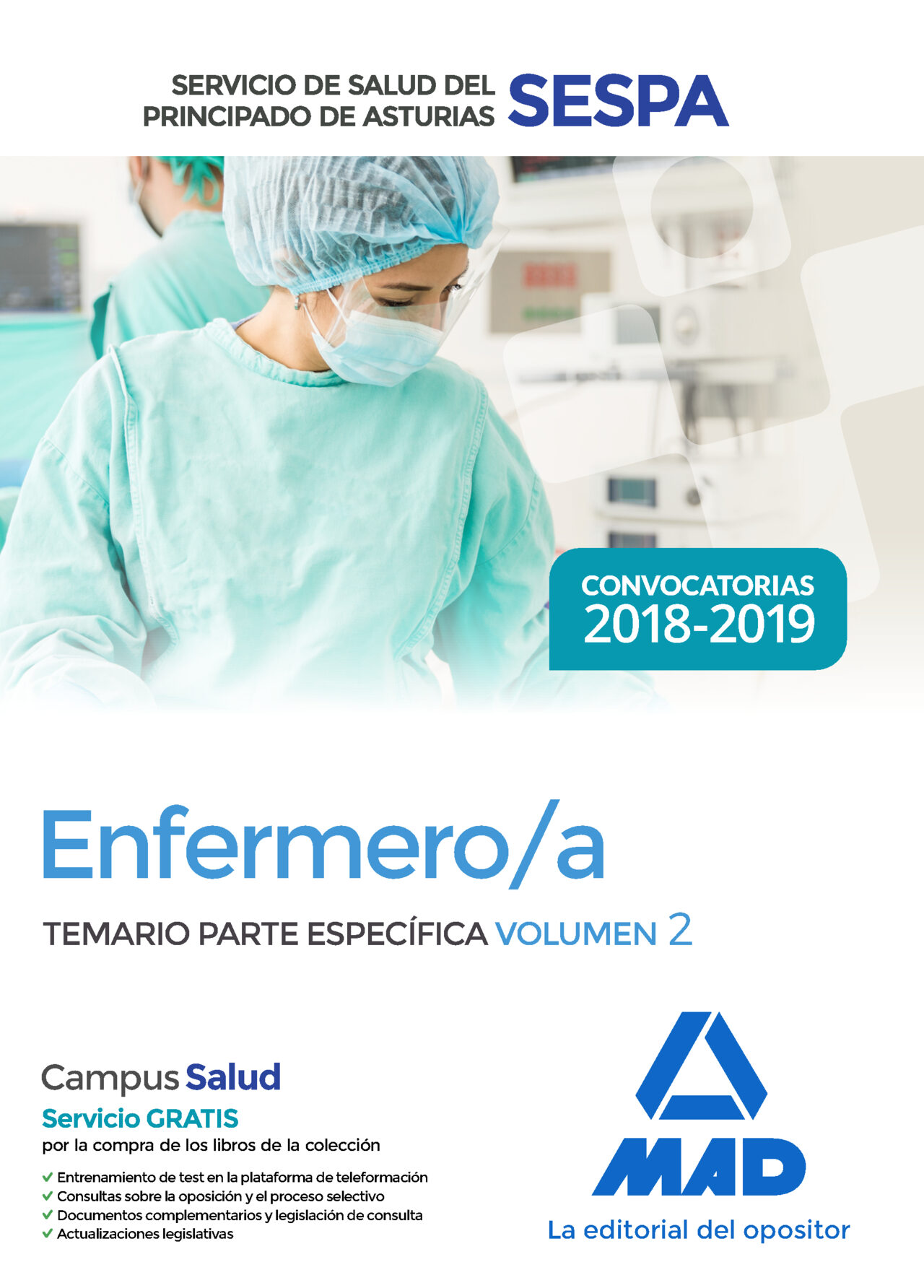 Enfermero/a Del Servicio De Salud Del Principado De Asturias (sespa). Temario Parte Especifica (vol. 2) por Vv.aa.