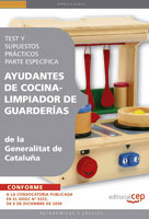 Ayudantes De Cocina - Limpiador De Guarderias De La Generalitat D E Cataluña. Test Y Supuestos Practicos Parte Especifica por Vv.aa.