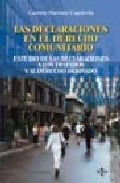Las Declaraciones En El Derecho Comunitario: Estudio De Las Decla Raciones A Los Tratados Y Al Derecho Derivado por Carmen Martinez Capdevila epub