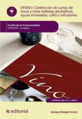 (i.b.d.) confección de cartas de vinos, otras bebidas alcohólicas, aguas envasadas, cafés e infusiones. hotr0209 - sumilleria-enrique malagón terrón-9788416629718 (i.b.d.) confección de cartas de vinos, otras bebidas alcohólicas, aguas envasadas, cafés e infusiones. hotr0209 - sumilleria-enrique malagón terrón-9788416629718