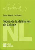 teoría de la definición de leibniz-julian velarde lambraña-9788490453018 teoría de la definición de leibniz-julian velarde lambraña-9788490453018