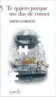 te quiero porque me das de comer-david llorente oller-9788415900528 te quiero porque me das de comer-david llorente oller-9788415900528