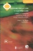 observar, escuchar y comprender: sobre la tradicion cualitativa e n la investigacion social-maria luisa (ed.) tarres-9789707012028 observar, escuchar y comprender: sobre la tradicion cualitativa e n la investigacion social-maria luisa (ed.) tarres-9789707012028