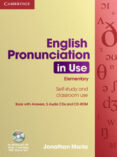 english pronunciation in use : elementary book with answers, 5 au dio cds and cd-rom-sylvie donna-9780521693738 english pronunciation in use : elementary book with answers, 5 au dio cds and cd-rom-sylvie donna-9780521693738
