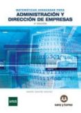 matematicas avanzadas para administracion y direccion de empresas (2ª ed.)-manuel sanchez sanchez-9788416466238 matematicas avanzadas para administracion y direccion de empresas (2ª ed.)-manuel sanchez sanchez-9788416466238