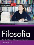 cos de professors d ensenyament secundari. filosofia. temari vol. ii-9788468168838 cos de professors d ensenyament secundari. filosofia. temari vol. ii-9788468168838