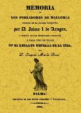 memoria de los pobladores de mallorca despues de la ultima conqui sta por don jaime i de aragon (facsimil)-9788497614948 memoria de los pobladores de mallorca despues de la ultima conqui sta por don jaime i de aragon (facsimil)-9788497614948