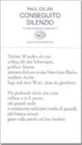 conseguito silenzio-paul celan-9788806148058 conseguito silenzio-paul celan-9788806148058