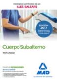 cuerpo subalterno de la de la comunidad autónoma de las illes balears. temario-9788414208168 cuerpo subalterno de la de la comunidad autónoma de las illes balears. temario-9788414208168