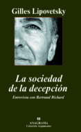 la sociedad de la decepcion: entrevista con bertarnd richard-gilles lipovetsky-9788433962768 la sociedad de la decepcion: entrevista con bertarnd richard-gilles lipovetsky-9788433962768