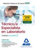 tecnico/a especialista en laboratorio del servicio andaluz de salud: temario especifico volumen 2-9788490939468 tecnico/a especialista en laboratorio del servicio andaluz de salud: temario especifico volumen 2-9788490939468
