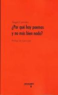 ¿por qué hay poemas y no más bien nada?-angel cerviño-9788494176968 ¿por qué hay poemas y no más bien nada?-angel cerviño-9788494176968