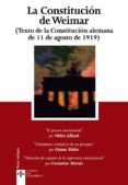 la constitucion de weimar (texto de la constitucion alemana de 11 de agosto de 1919)-ottmar buhler-9788430951178 la constitucion de weimar (texto de la constitucion alemana de 11 de agosto de 1919)-ottmar buhler-9788430951178