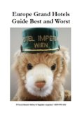 Libros en línea para descargar y leer. EUROPE GRAND HOTELS : GUIDE BEST AND WORST  (edición en inglés) 9798227501578 (Literatura española) CHM de PASCAL MAURICE