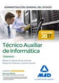 técnico auxiliar de informática de la administración general del estado. temario bloques iii y iv-9788414212288 técnico auxiliar de informática de la administración general del estado. temario bloques iii y iv-9788414212288