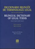 diccionario bilingüe de terminologia legal: ingles-español / español-ingles = bilingual dictionary of legal terms spanish- english/english-spanish-francisco r. bossini-9788490452288 diccionario bilingüe de terminologia legal: ingles-español / español-ingles = bilingual dictionary of legal terms spanish- english/english-spanish-francisco r. bossini-9788490452288