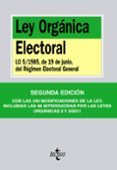 ley organica electoral: lo 5/1985, de 19 de junio, del regimen el ectoral general (2ª ed.)-9788430952298 ley organica electoral: lo 5/1985, de 19 de junio, del regimen el ectoral general (2ª ed.)-9788430952298