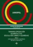 temario oposicion guardia civil escala de cabos y guardias (vol. ii): ciencias sociales y materias tecnico-cientificas-9788430968398 temario oposicion guardia civil escala de cabos y guardias (vol. ii): ciencias sociales y materias tecnico-cientificas-9788430968398