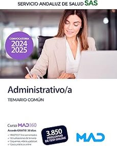 Portada de ADMINISTRATIVO/A DEL SERVICIO ANDALUZ DE SALUD. TEMARIO COMUN