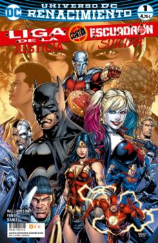 Portada de LIGA DE LA JUSTICIA CONTRA ESCUADRON SUICIDA NUM. 01 (DE 3) (RENA CIMIENTO)