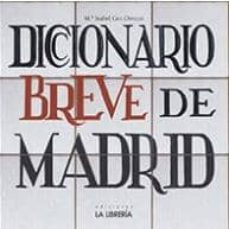 Portada de DICCIONARIO BREVE DE MADRID