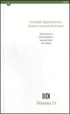 Portada de MARAGALL, ALGUNS POEMES: LECTURES I COMENTARIS D AUTOR