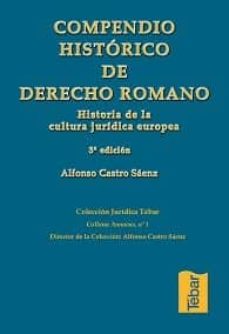 Portada de COMPENDIO HISTORICO DE DERECHO ROMANO: HISTORIA, RECEPCION Y FUEN TES