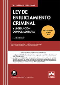 Ebook versión completa descarga gratuita LEY DE ENJUICIAMIENTO CRIMINAL Y LEGISLACIÓN COMPLEMENTARIA 9788413599748 
