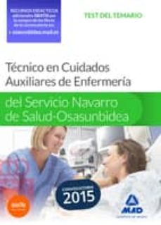 Portada de TECNICO EN CUIDADOS AUXILIARES DE ENFERMERIA DEL SERVICIO NAVARRO DE SALUD-OSASUNBIDEA. TEST