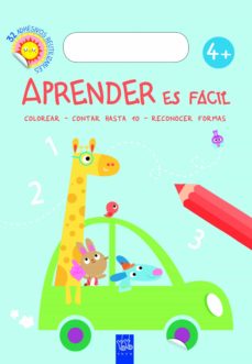 Portada de APRENDER ES FACIL +4 (COLOREAR, CONTAR HASTA 10, RECONOCER FORMAS)