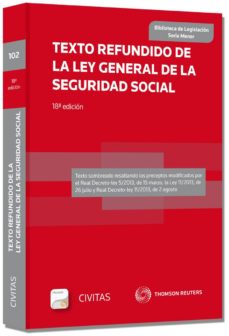Portada de TEXTO REFUNDIDO DE LA LEY GENERAL DE LA SEGURIDAD SOCIAL