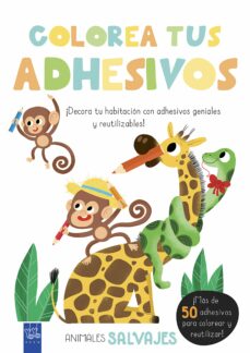Portada de COLOREA TUS ADHESIVOS. ANIMALES SALVAJES