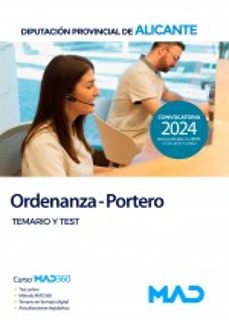 Audio libros en inglés con descarga gratuita de texto ORDENANZA/PORTERO. TEMARIO Y TEST. DIPUTACIÓN PROVINCIAL DE ALICANTE de  