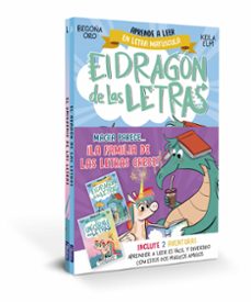 MAGIA PARECE... ¡LA FAMILIA DE LAS LETRAS CRECE! PACK CON DOS LIB ROS DEL UNICORNIO Y EL DRAGÓN DE LAS LETRAS