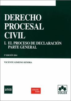 Portada de DERECHO PROCESAL CIVIL I. PROCESO DE DECLARACION. PARTE GENERAL 5 ª EDICION